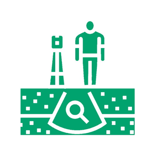 icono de persona realizando un estudio geotécnico