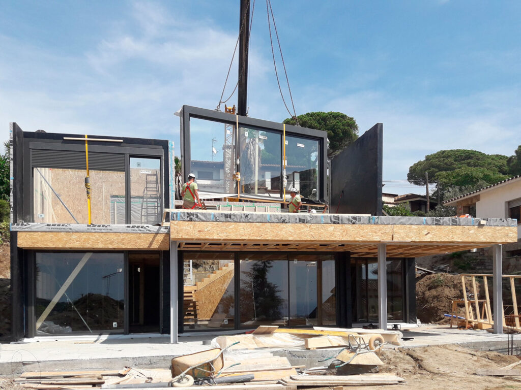 casa industrializada en construcción